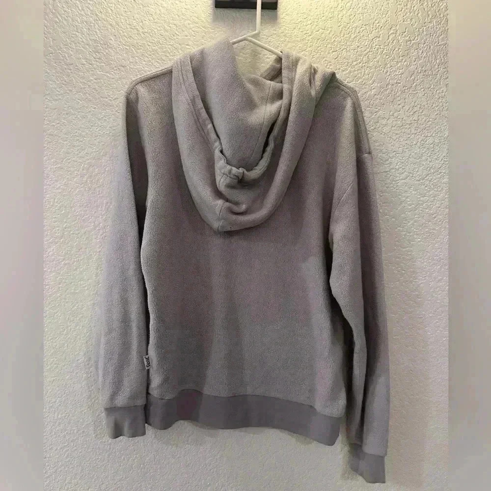Feat Blue/Grey Sherpa Fleece Hoodie Size Small Soft and Cozy Pullover Overzized - Picture 3 of 4